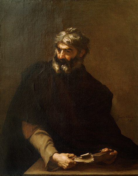 Protagoras v. Abdera / Gem.v.J.de Ribera - Protagoras of Abdera /Painting by Ribera -
